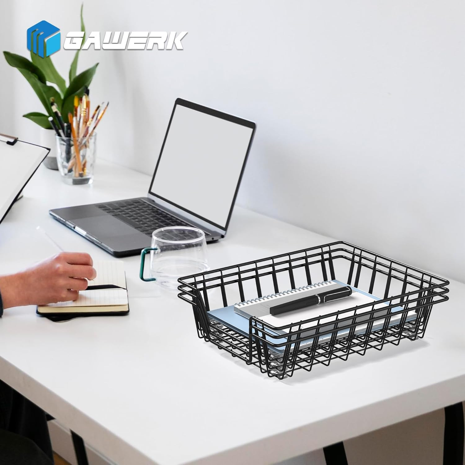 Letter Desk Tray Organizer, A4 File Tray Magazine Files Storage Basket Organizer