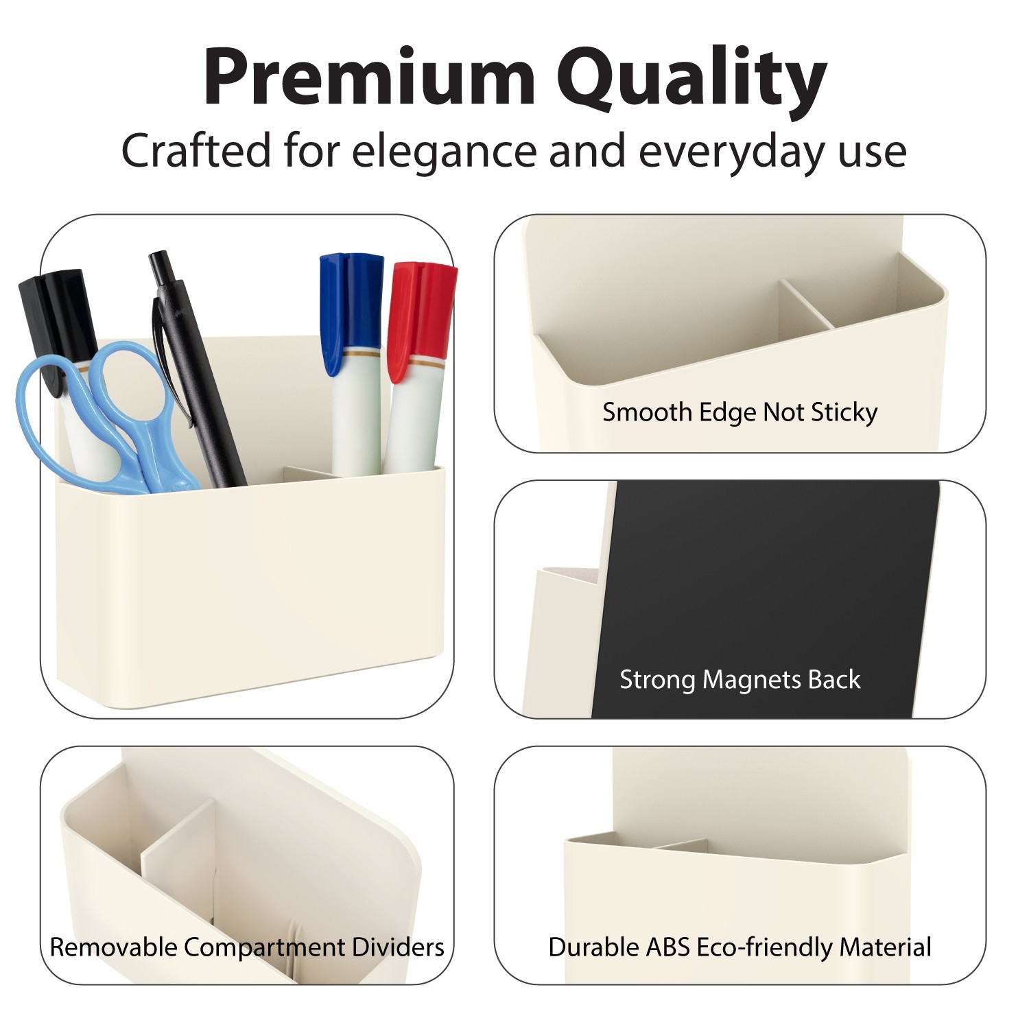 Garnen Magnetic Pen Holder for Refrigerator & Whiteboard, Magnetic Marker Holder