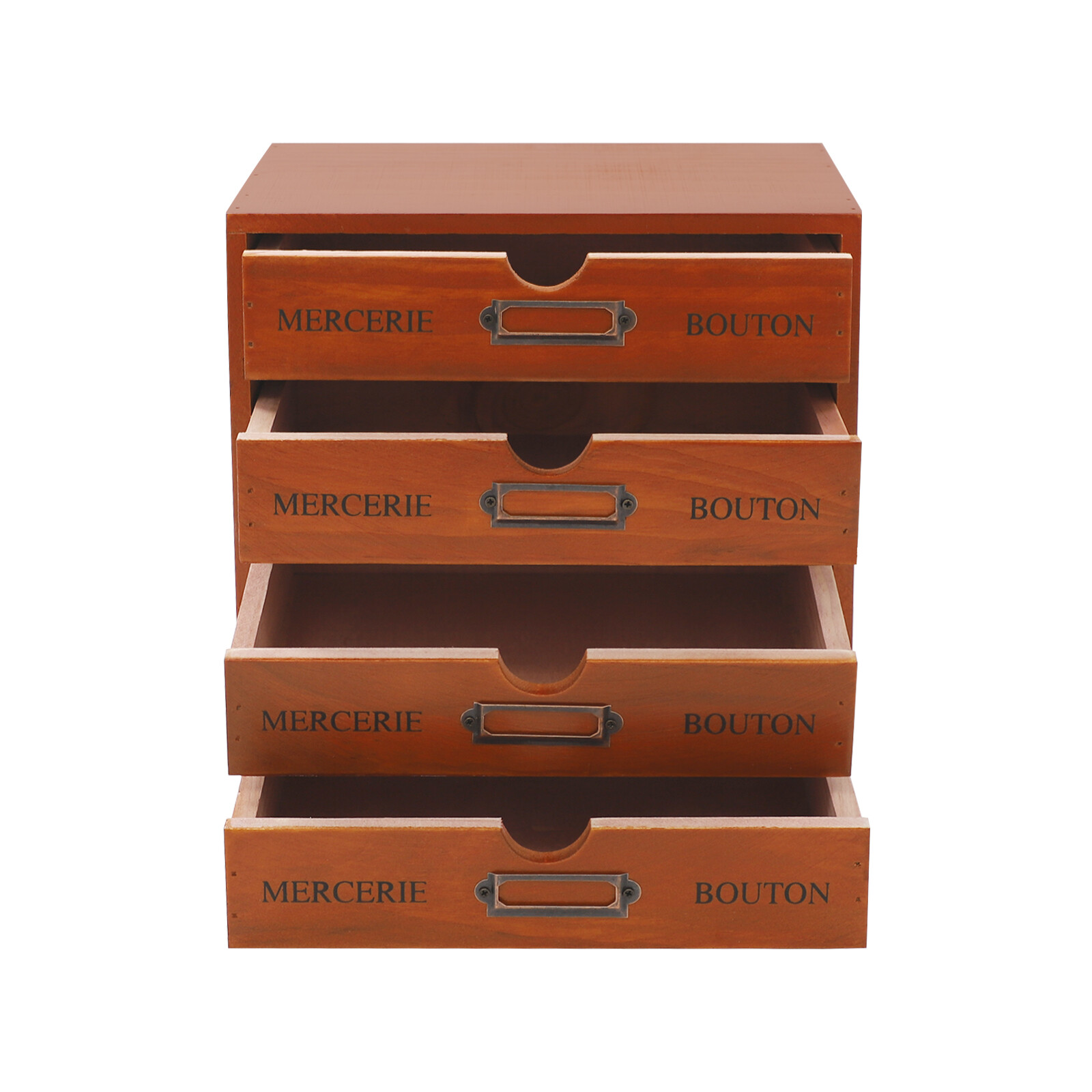 Desk Organizer with 4 Drawers, Vintage Wooden Storage Box Drawer Organizer NEW