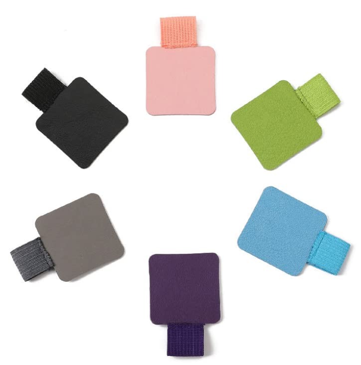 HLLMX 6 PCS Pen Loop Holder Self-Adhesive Leather Pen Loop with Elastic Band …