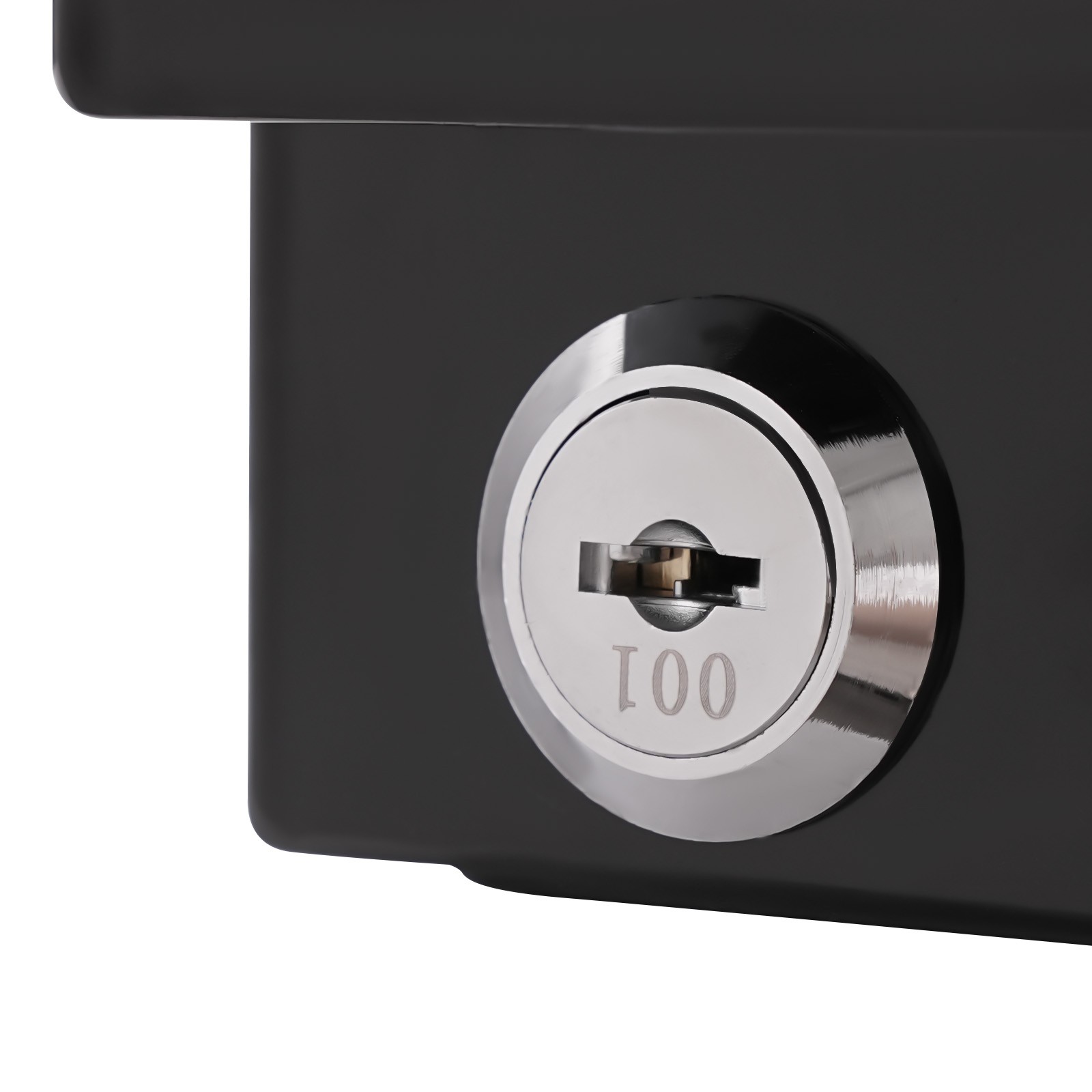 Black Iron Under Desk Mounted Sliding Pull-out Drawer w/Keys for Standing Desks