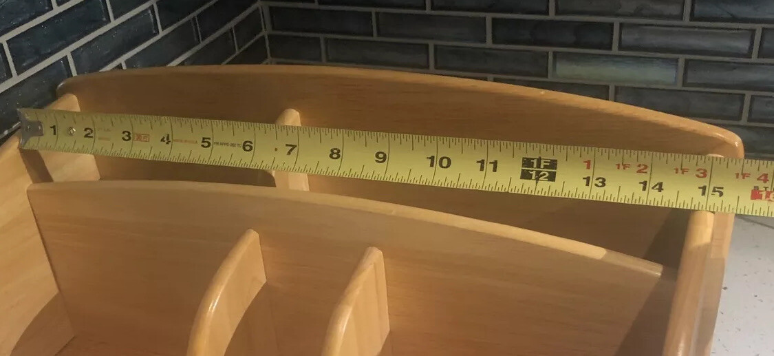 Solid Wood Desk Counter Top Organizer Secretary Filing Paperwork With Drawer