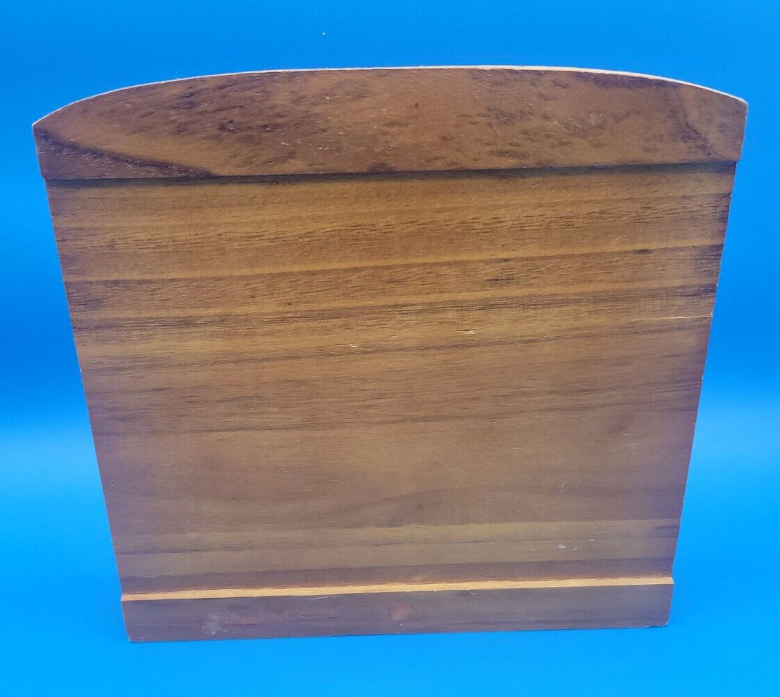 Vintage Rustic Wooden Office Desk Organizer, Rack For Desktop, Tabletop 10” Tall