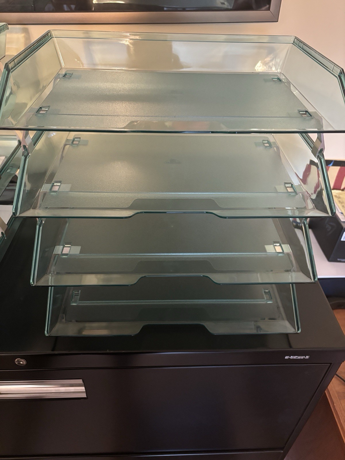 Green 4 – Tier Side Load Letter Tray Facility Desktop File Organizer Letter Size