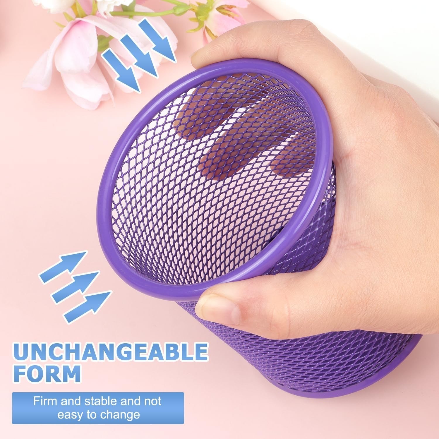 Pen Holder Cup for Desk, Desk Organizer Wire Mesh Pencil Cup Holder for Desk …