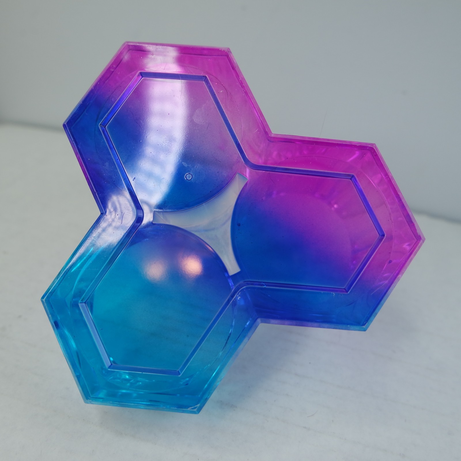 Acrylic Desk Drawer Organizer Clear Blue Purple Crystals 3 Way Y2K