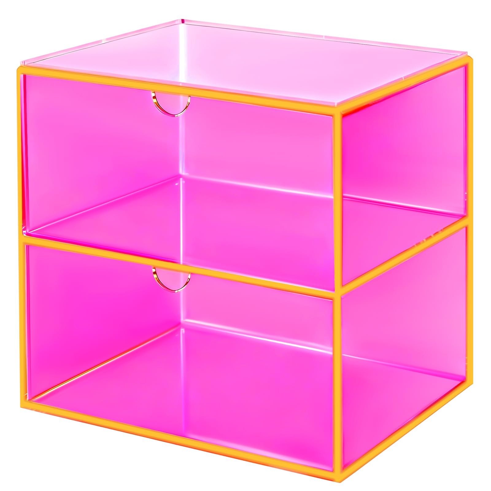 Acrylic Desk Organizer with Drawers Stackable Makeup Organizer for Vanity Off…