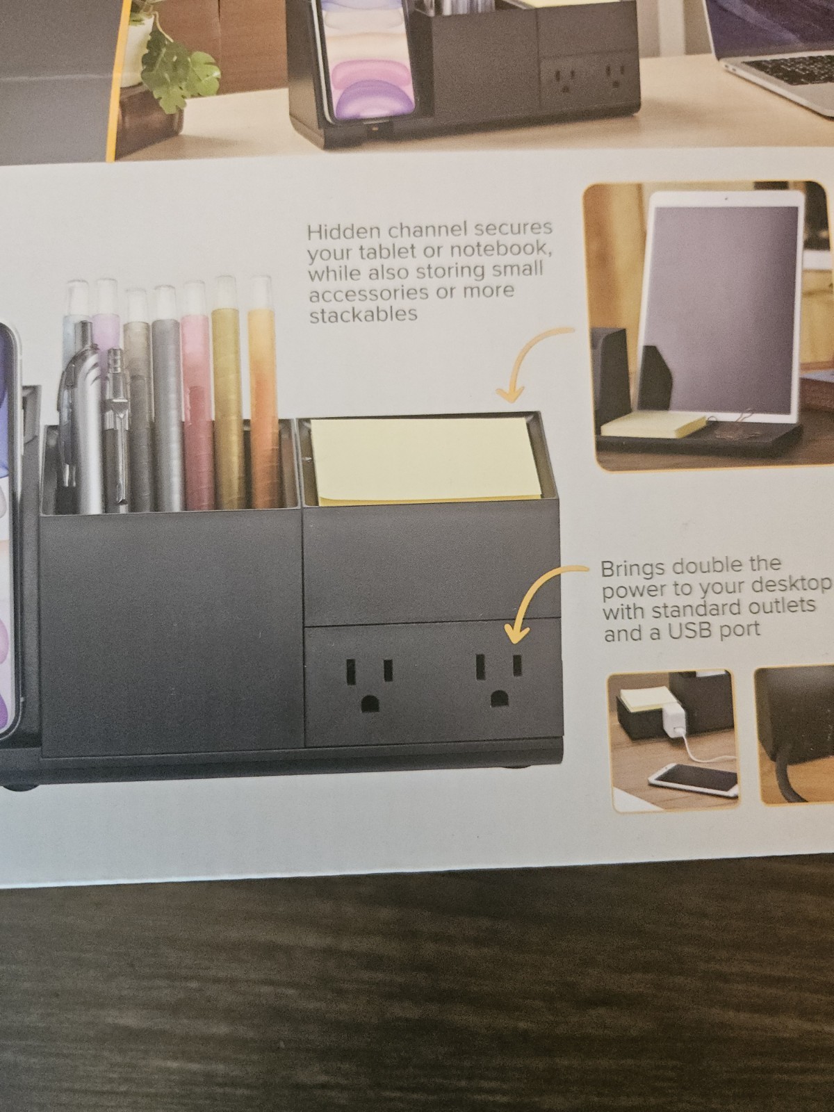 Bostitch Konnect 4-Piece Wireless Desktop Charging Desk Organizer NEW!