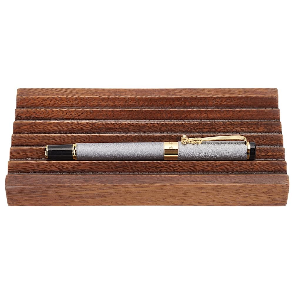 Walnut Horizontal Pen Holder Rectangle Pen Holder Wooden Desk Organizer Penci…