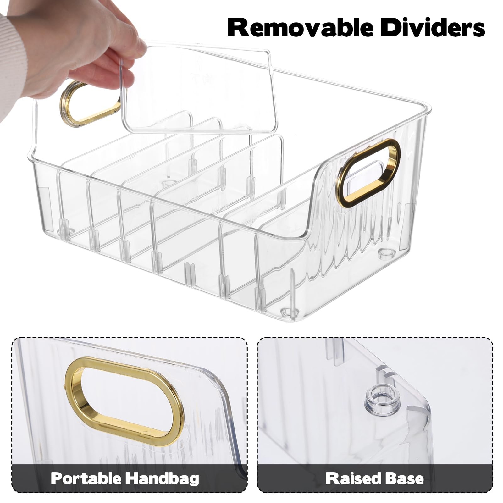 Wopgrty 2 Sets 5 Inch Sanding Discs Storage Bins – 8 Slots for Clear