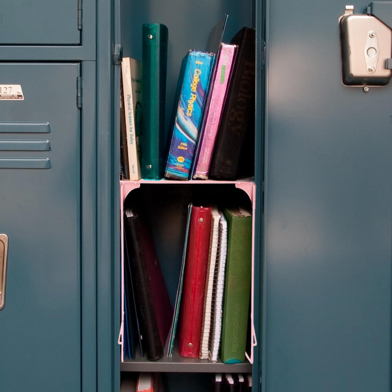 Locker Organizer Shelf Stackable Extra Locker Shelf for School Locker Organiz…