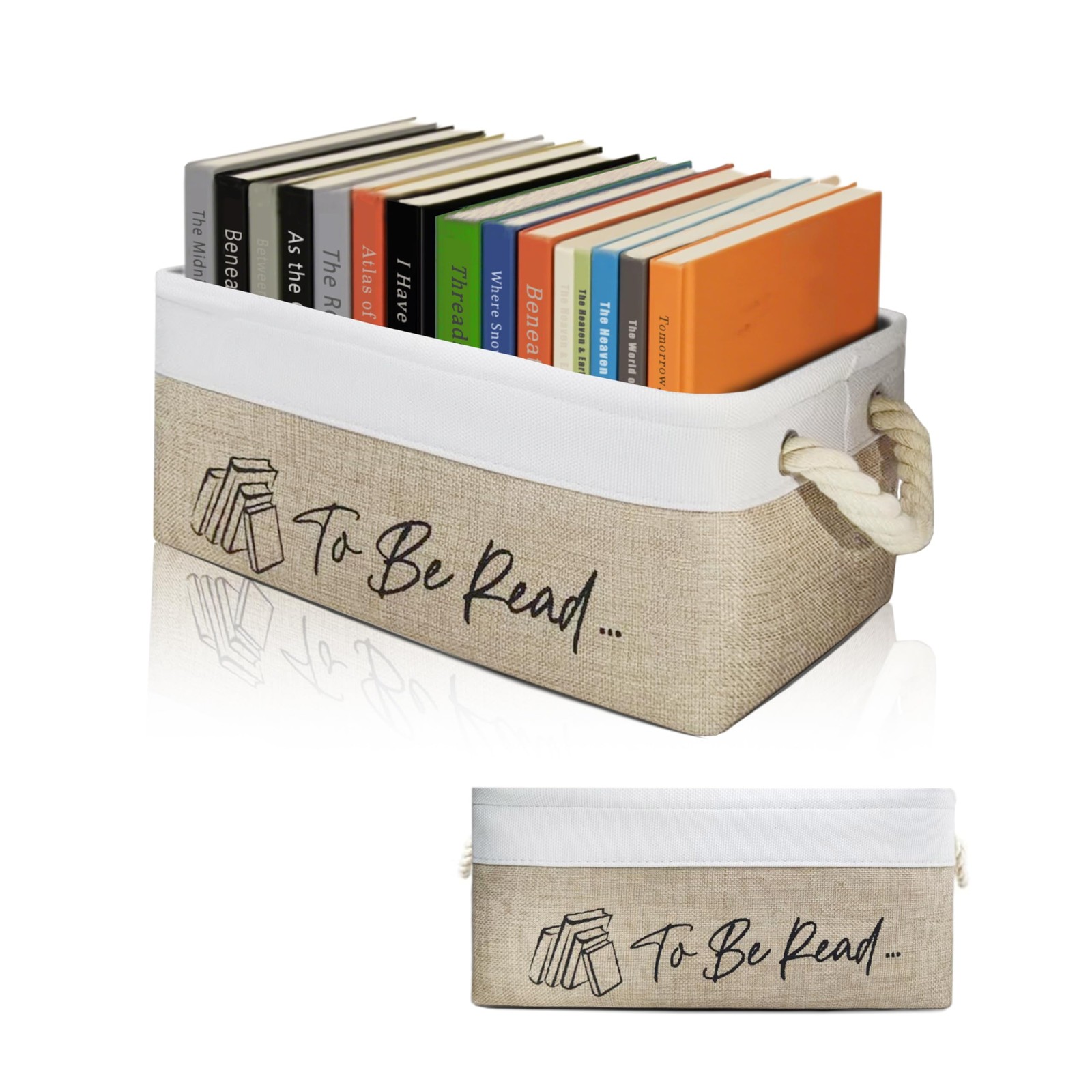 Book Lovers Gifts TBR Book Storage Basket to Be Read List Storage Bin Reading…