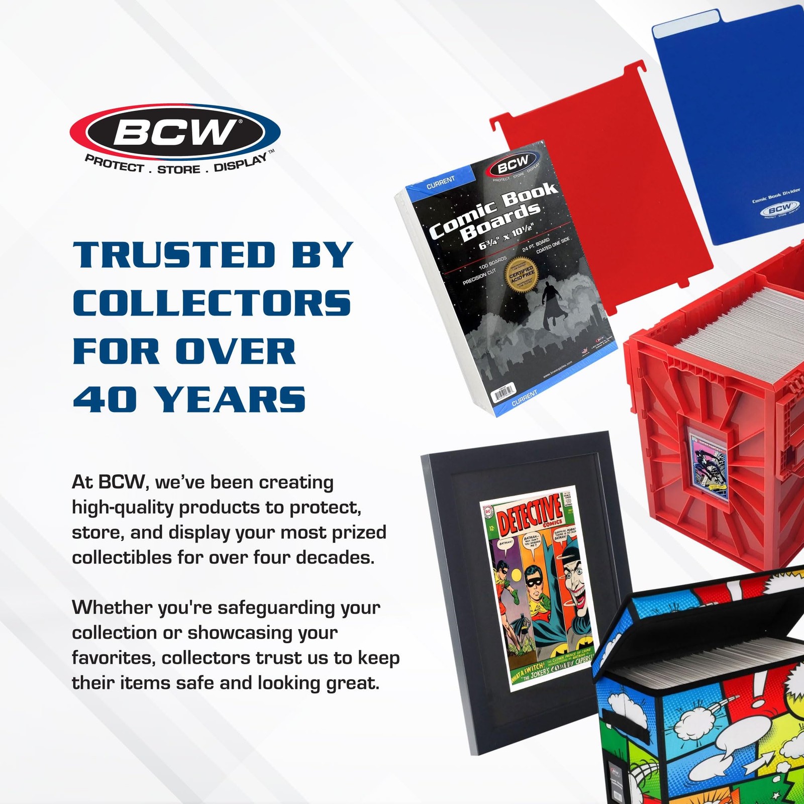 BCW Comic Bin Partitions | Exclusive Organizer for Short and Long 3 Pack, Red
