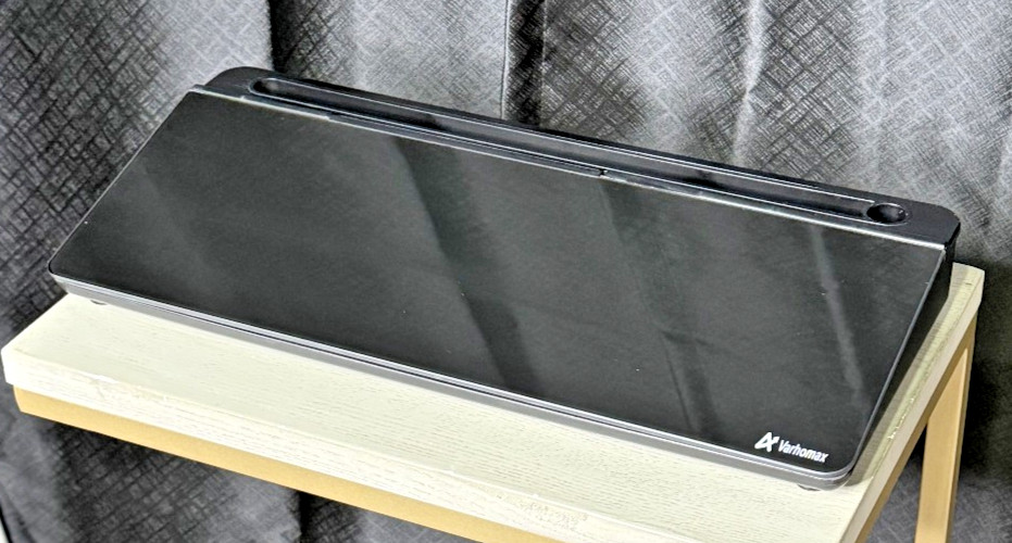 Varhomax Glass Desktop Whiteboard Storage Organizer Office Home School Black