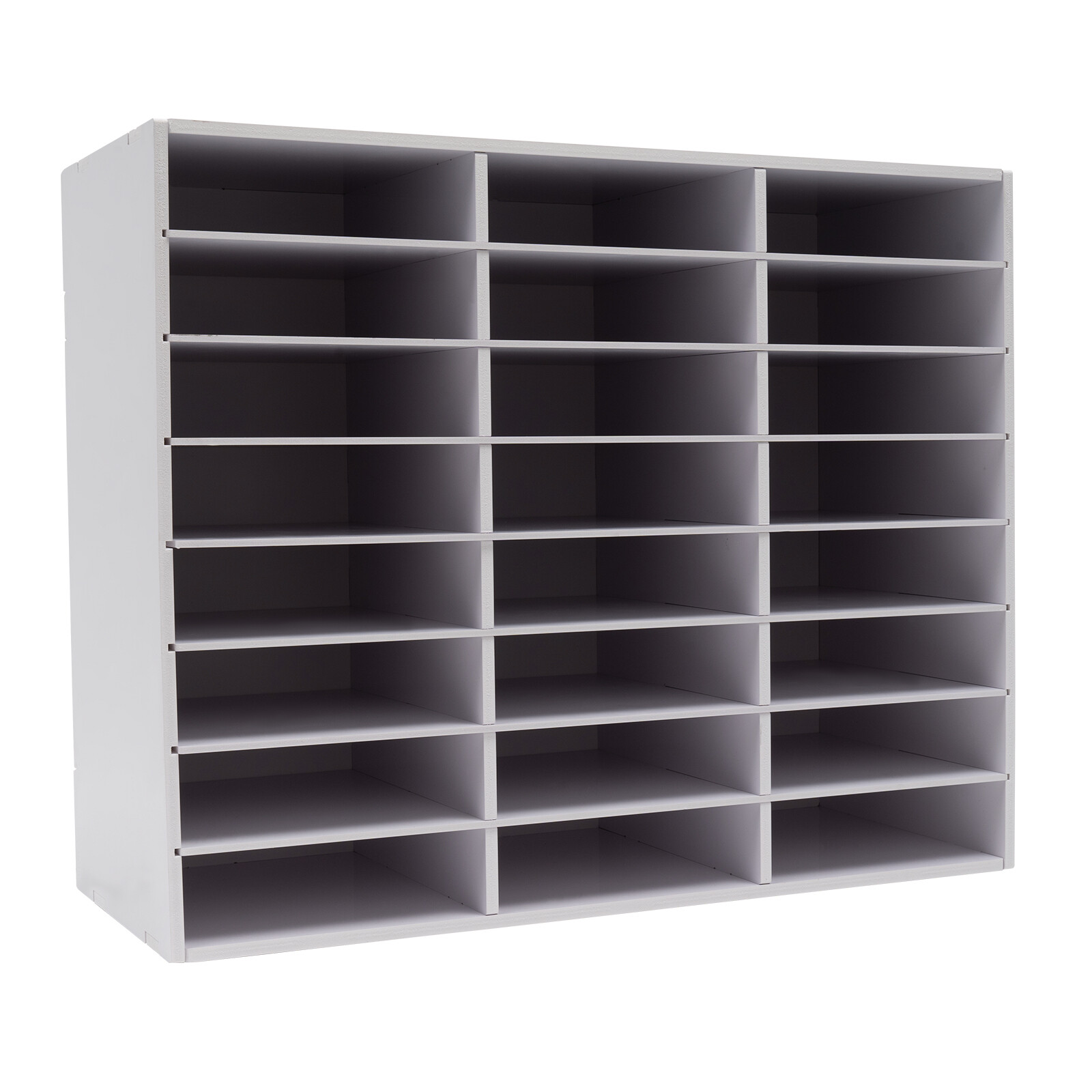 Classroom Mailbox – 24 Slots Literature Organizer, Construction Paper White
