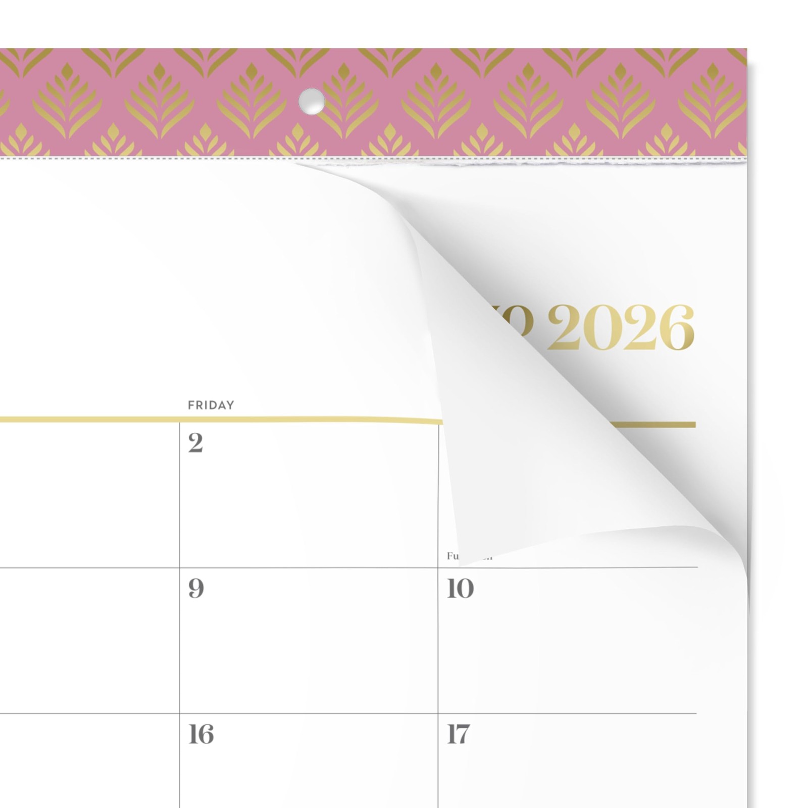 Cambridge 2026 Desk Pad Calendar, Monthly, Cosmetic Pink, Pink