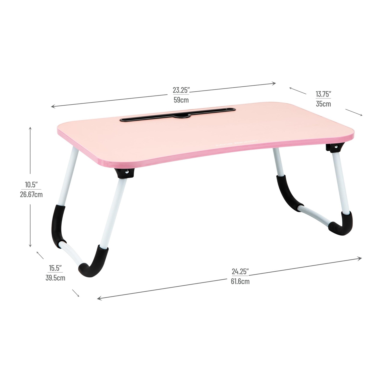 Mind Reader Lap Desk Laptop Stand Bed Tray Folding Legs Couch Table Portable