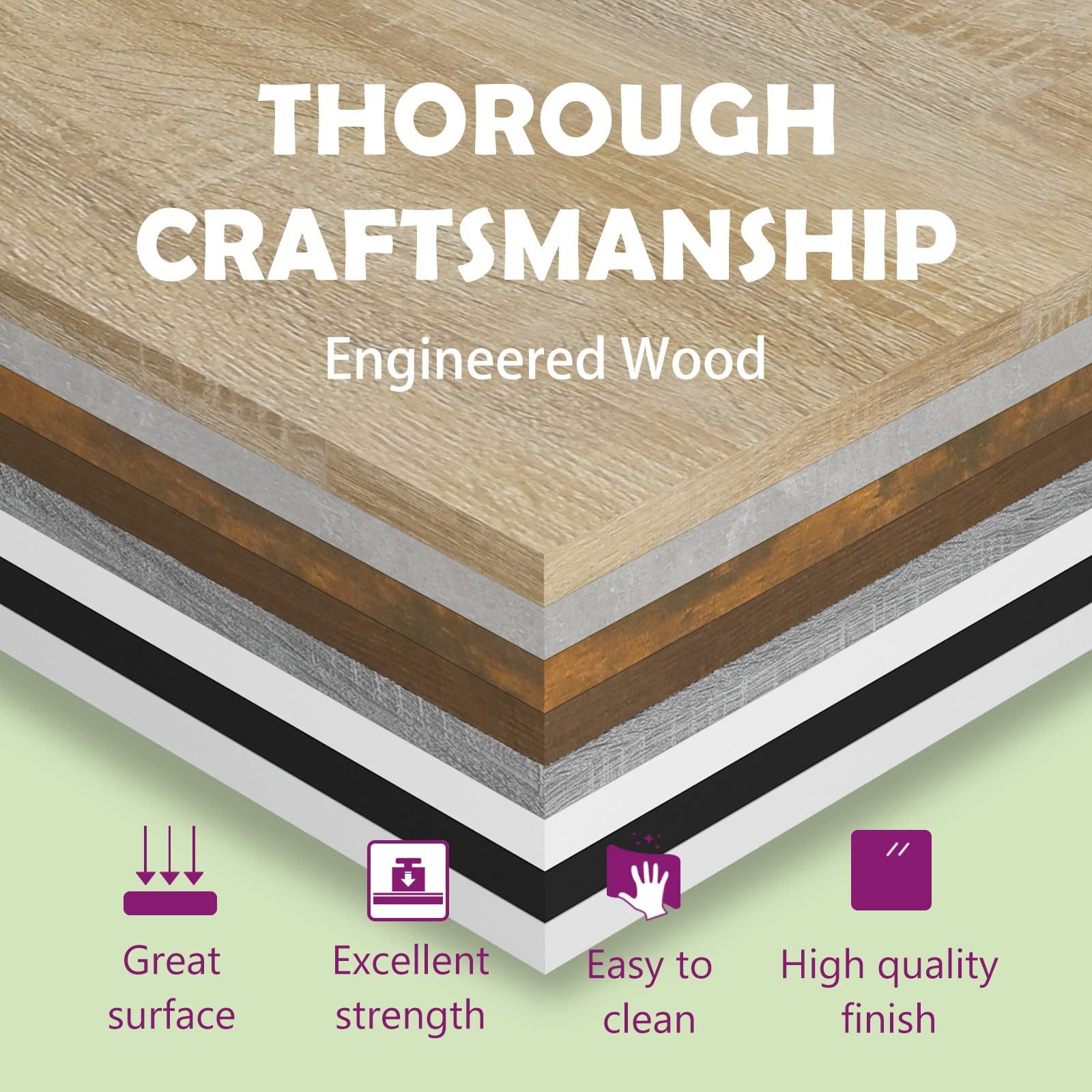 Engineered Wood Bookshelf Boards in Sonoma Oak, Set of 4 – Versatile, Easy-to…