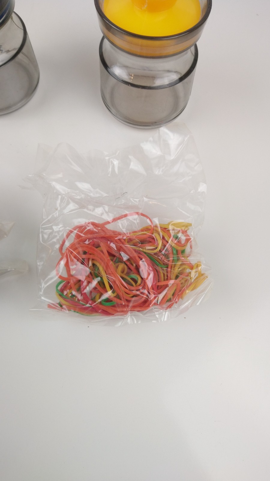 VTG 1970’s Space Age Jars With Office Supplies Acrylic Red Yellow Blue