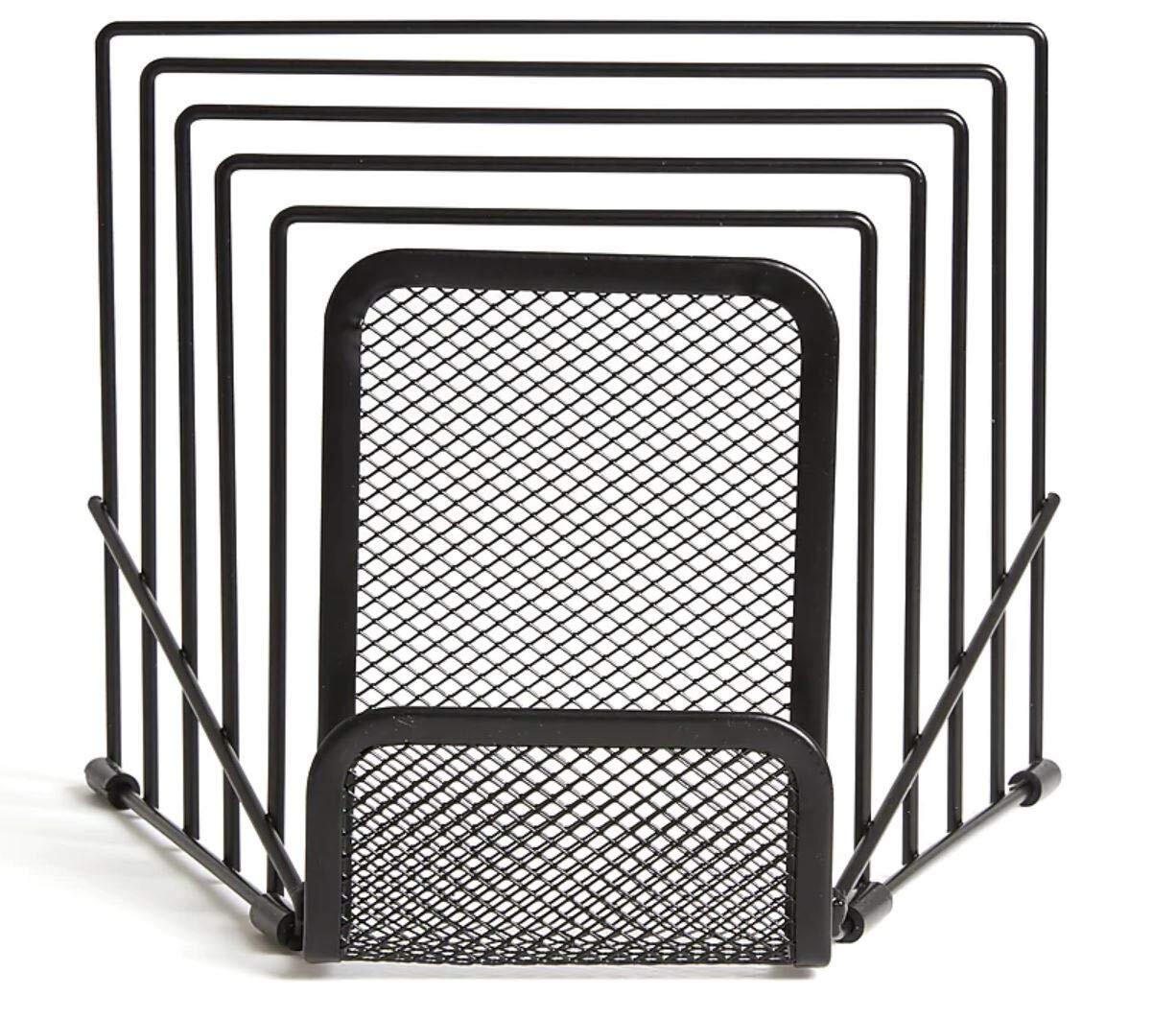 METAL INCLINE DESKTOP FILE SORTER WIRE FILE ORGANIZER MULTI STEP FILE ORGANIZER