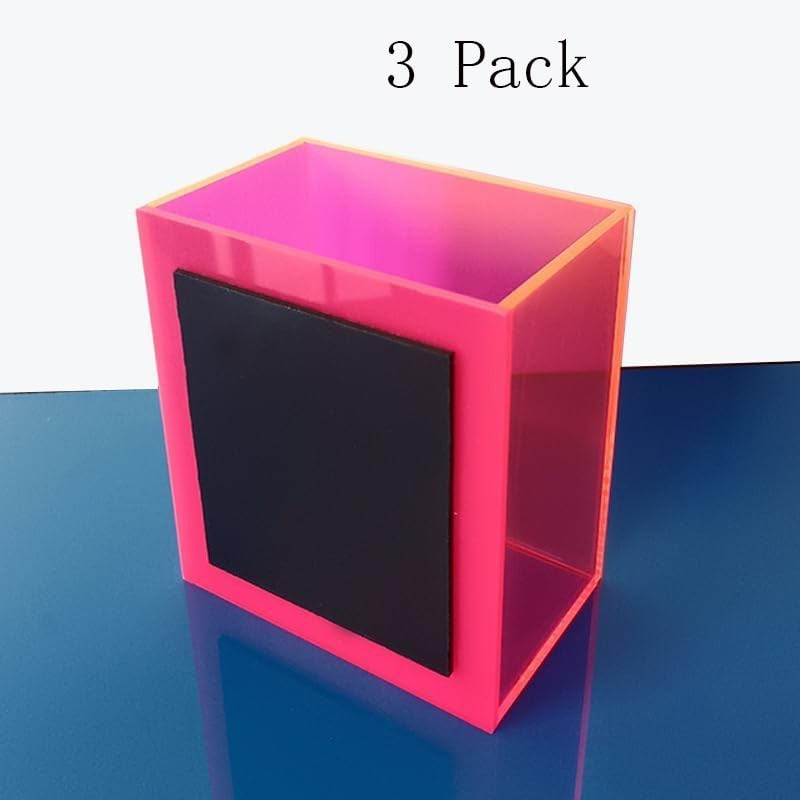 3 Pack Back to School Magnetic Pencil Holder, Non-slip Acrylic Magnetic Dry E…