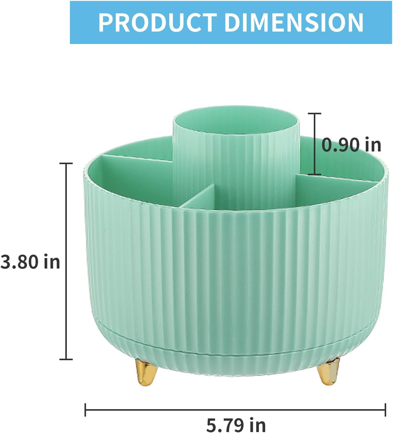 Marbrasse Desk Organizer, 360-Degree Rotating Pen Holder, Desk Organizers and Ac