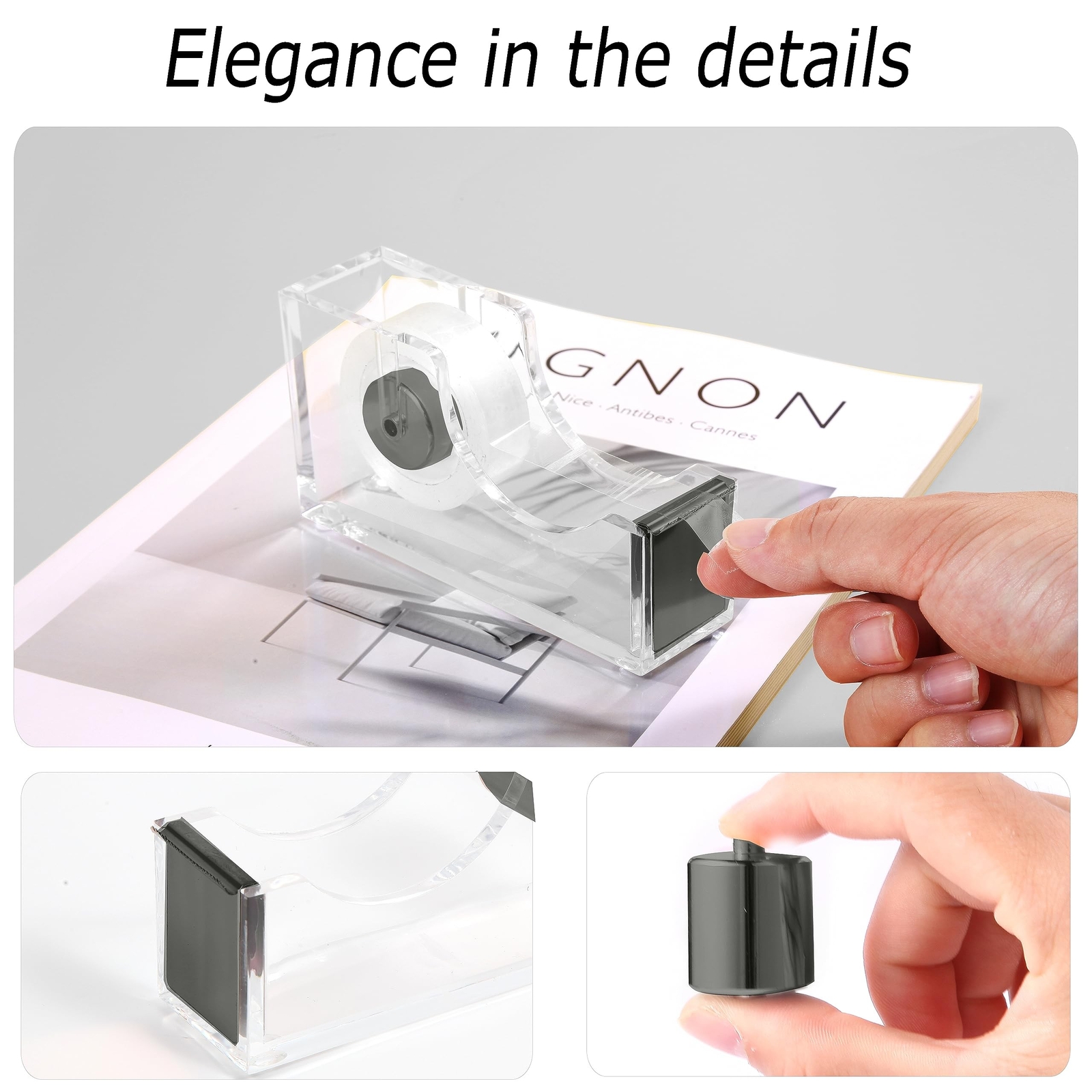Office Desk Accessories，Office Supplies Set Acrylic Stapler Set Staple Re