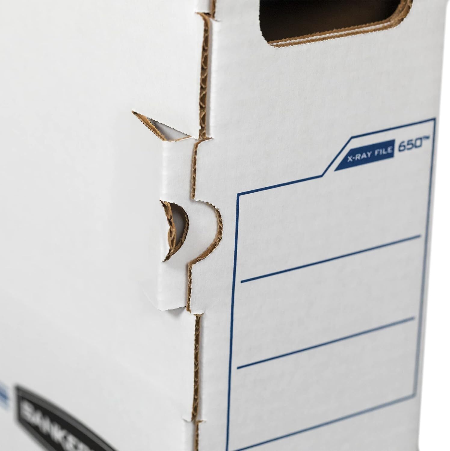 Bankers Box 12 Pack X-RAY Basic-Duty File Storage Boxes, Standard Blue;white