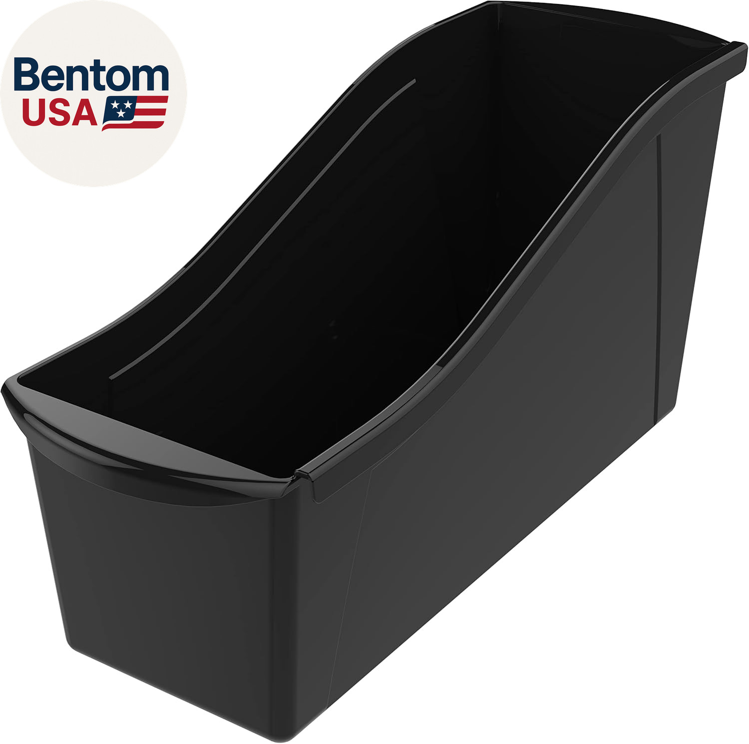 Large Book Bin – Interlocking Plastic Organizer for Home, Office, and Work Space