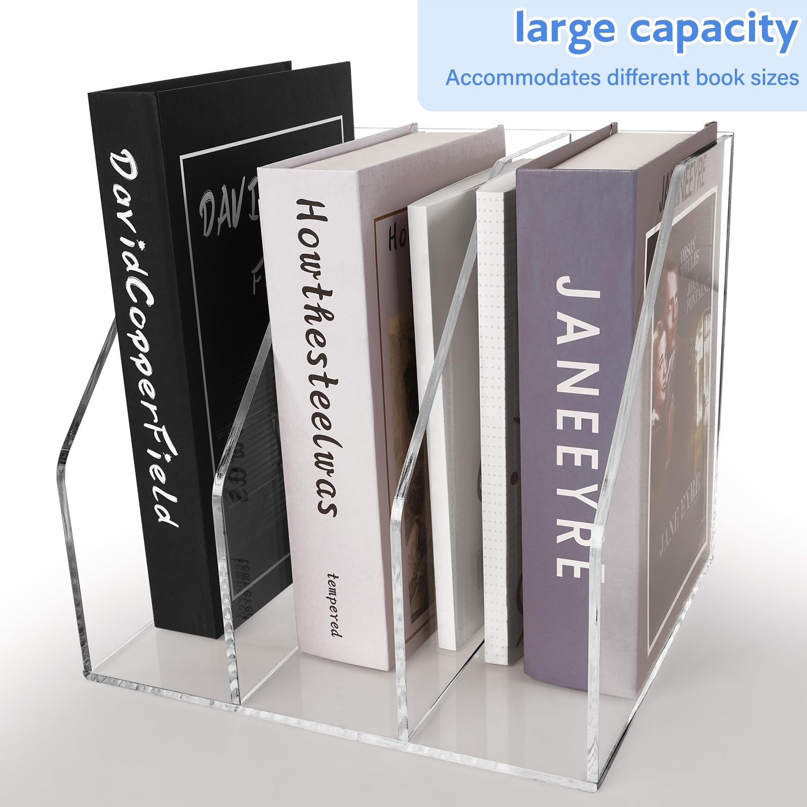 Acrylic Paper Tray Stackable Letter Organizers, Clear Paper Desk Organizer, 3…