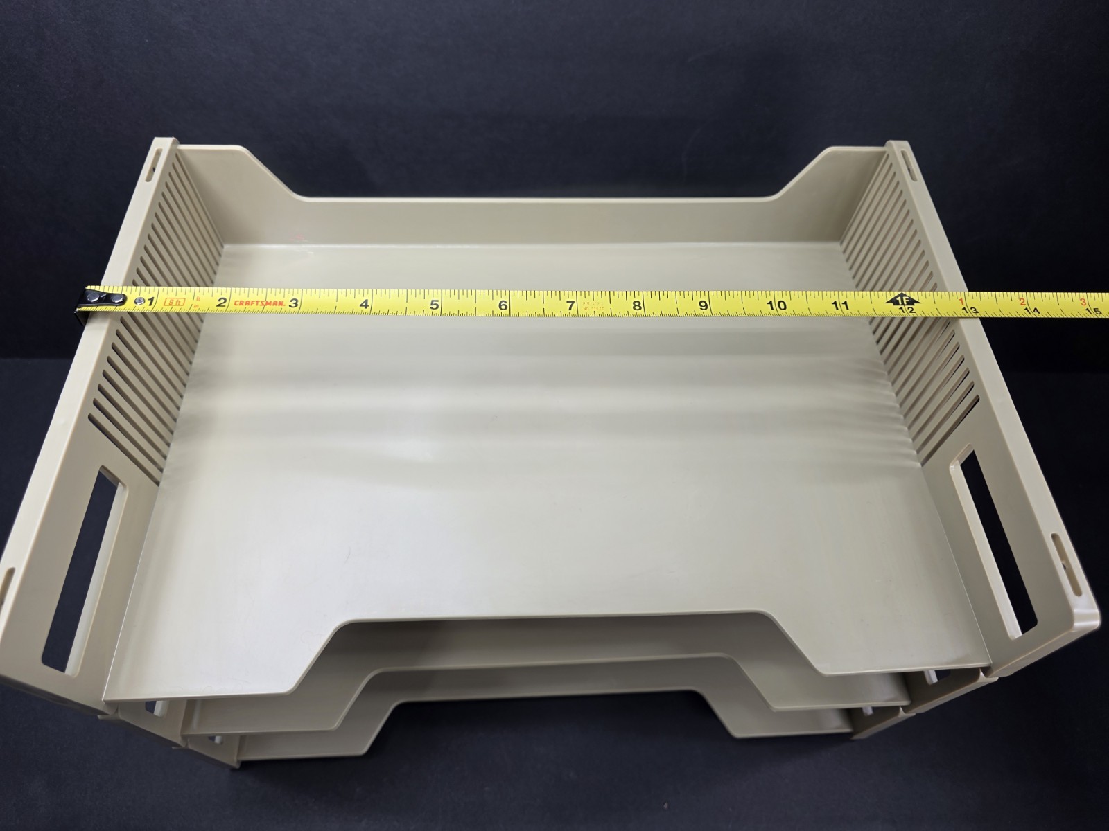 Eldon Office Products 1960’s 3-Tier File Paper Holder Beige Tan Plastic Vtg 1969