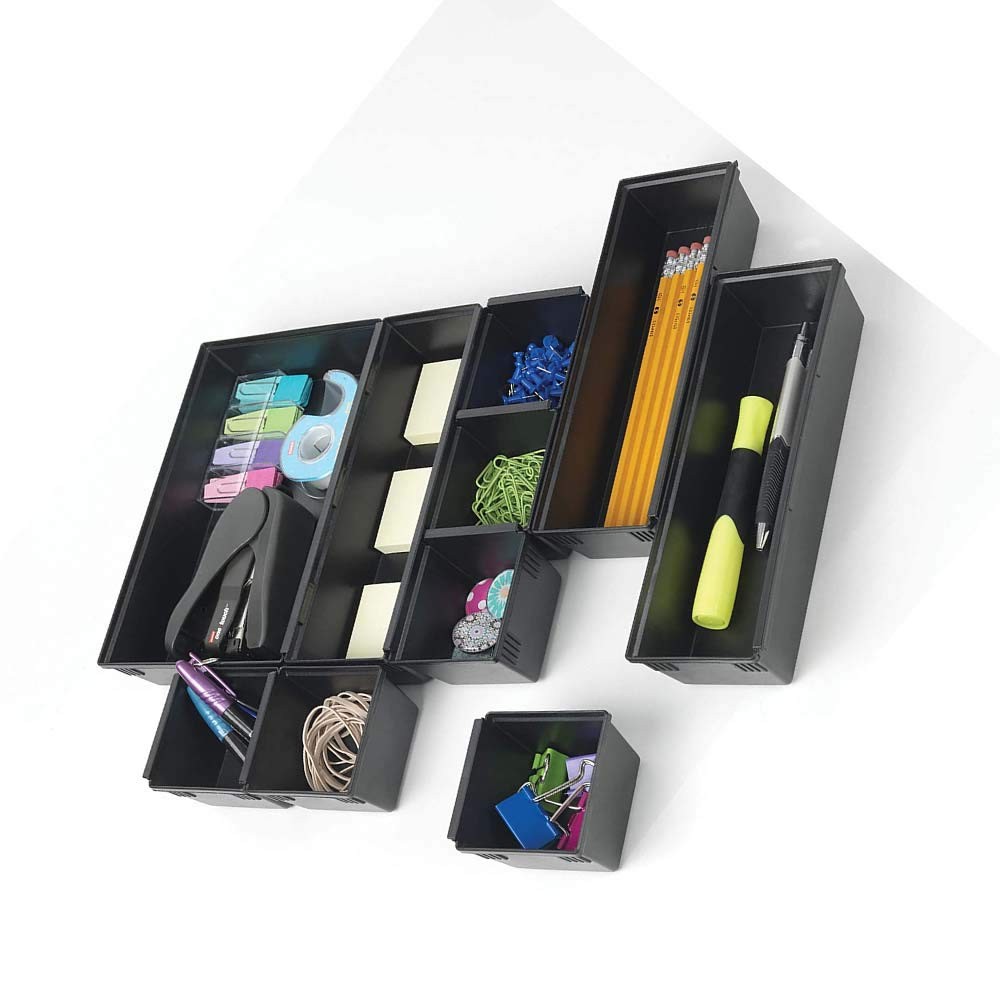 Dial Industries Interlocking Drawer Organizer Set 10 Durable Custom Trays