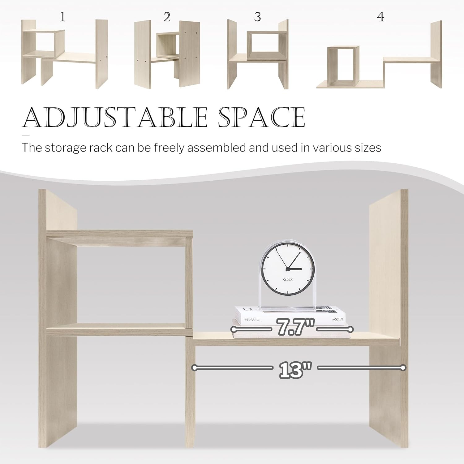 Elegant 5-Unit Adjustable Desk Organizer – Maximize Your Workspace Aesthetics