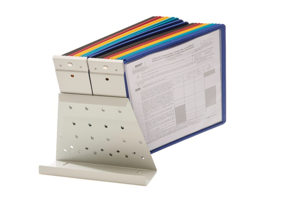 VARIO Desk Reference System 20 Panels Letter Size Assorted Colors Durable