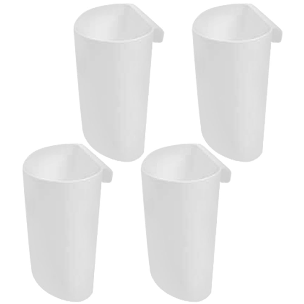 4 PCS White Hanging Cup Holder Utility Rolling Cart Organizer Craft Bucket