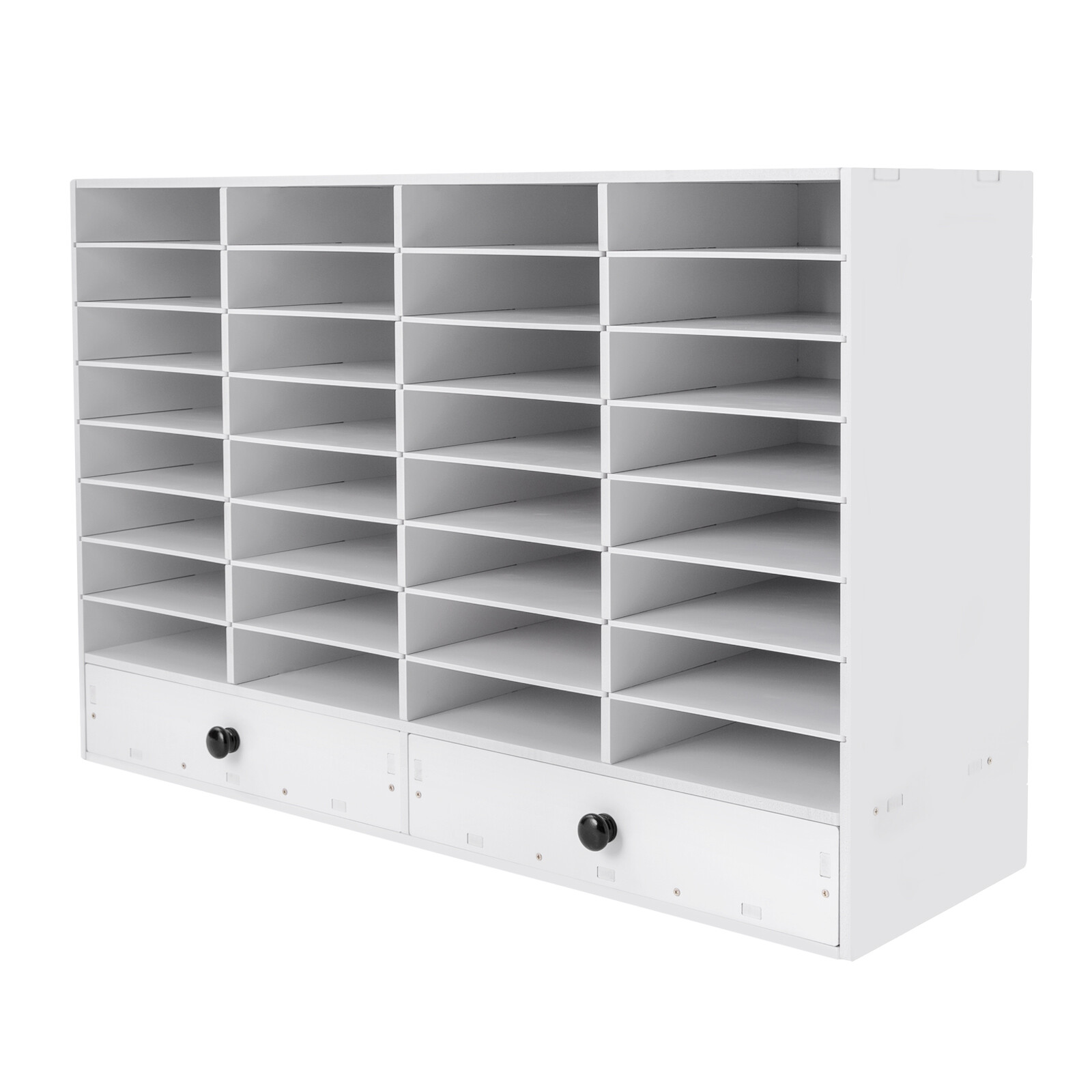 PVC 32 Slots Shelf Organizer Desk Accessories for Folders File Mail Sorter Rack