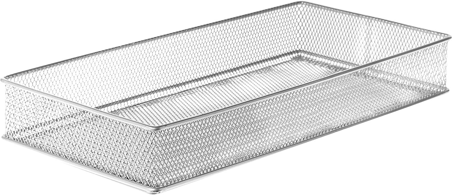 Stylish Steel Wire Organizer Bin – Perfect Dimensions for Desktop and Drawer Use
