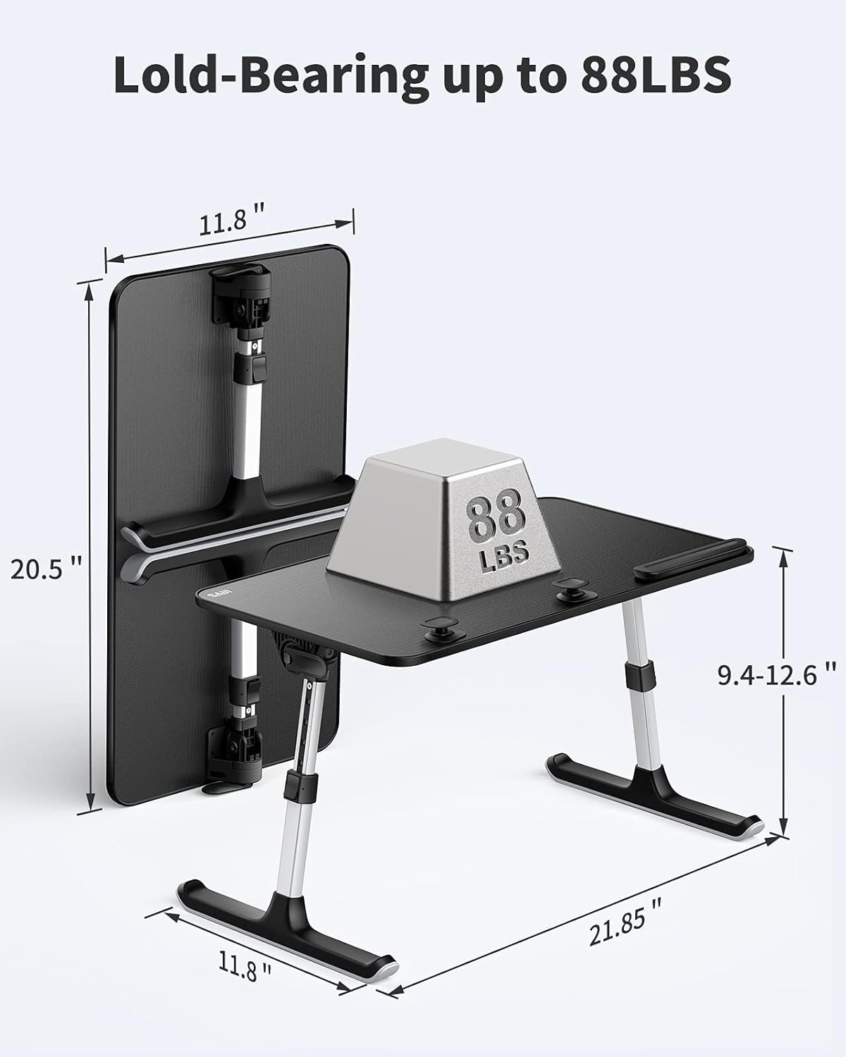 Saiji Height Angle Adjustable Laptop Stand For Bed Lap Desk Bed Tray Table