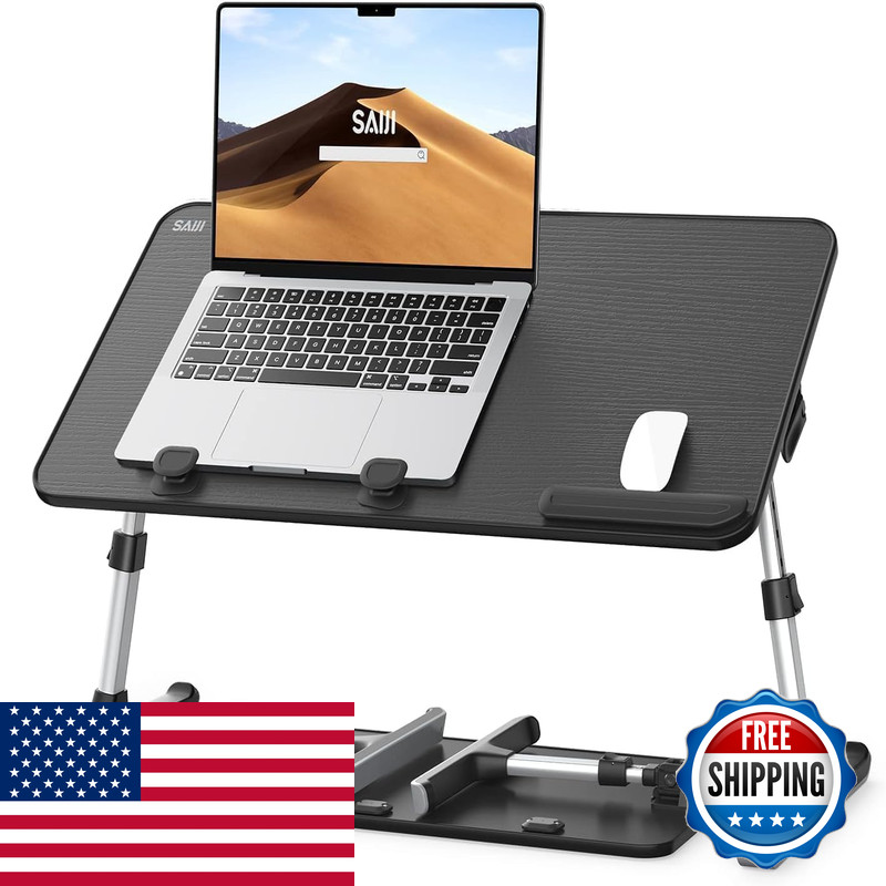 Saiji Height Angle Adjustable Laptop Stand For Bed Lap Desk Bed Tray Table