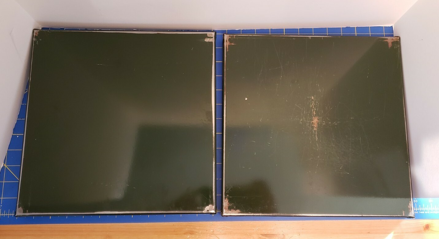 Lot Of 2 Green Metal Canada Post Mail Trays Desk Organizers