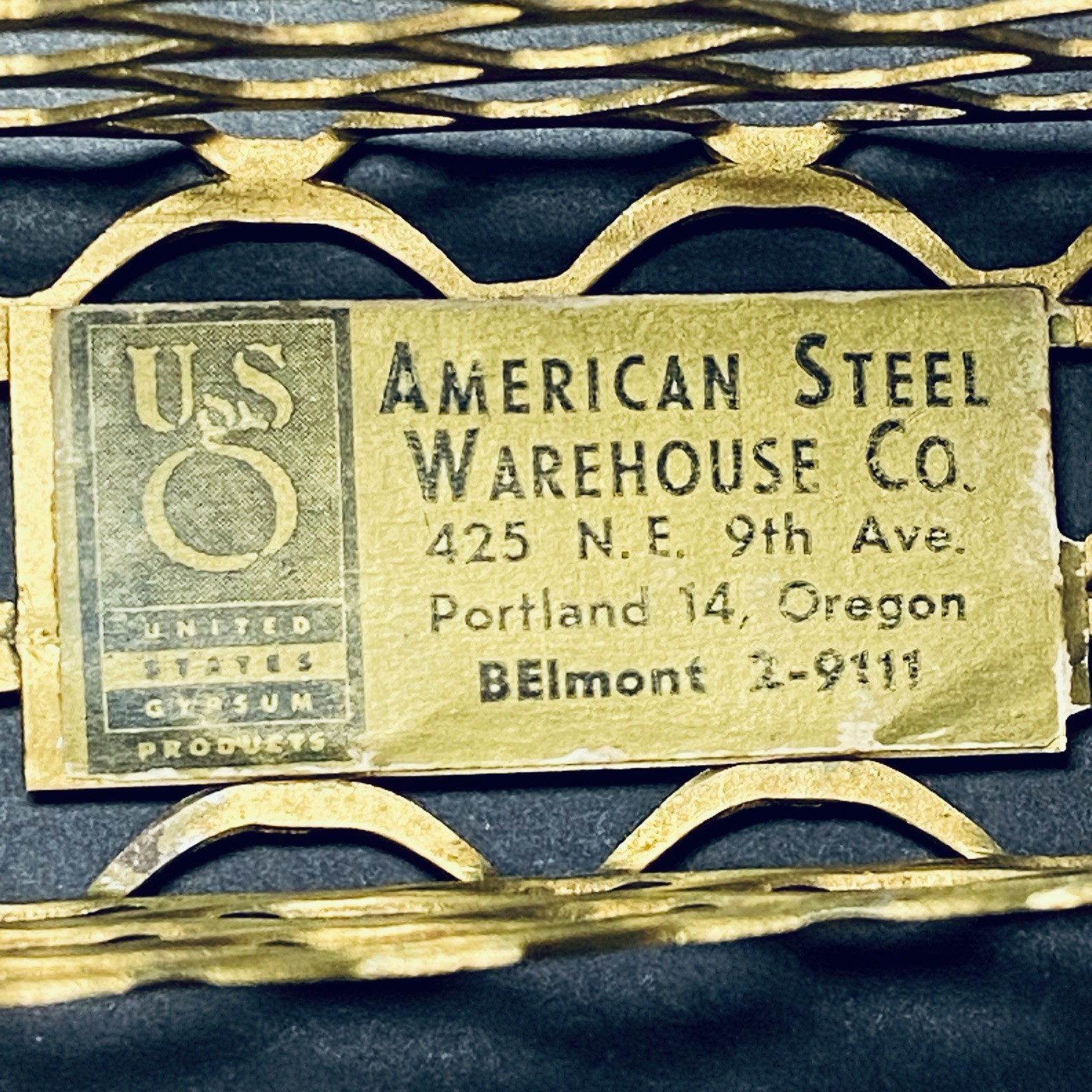 Vtg Letter Holder Industrial Mail Desk Office Brass MCM Scallop Single Slot r