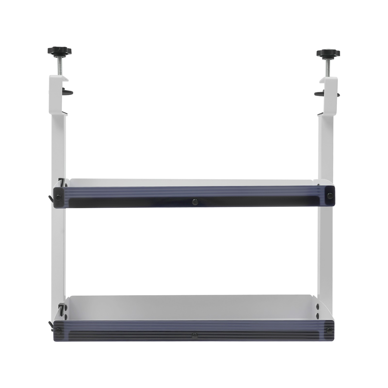 Desk Organizer Shelf, Clamp-on Desk Storage Shelves Desktop or Under-Desk