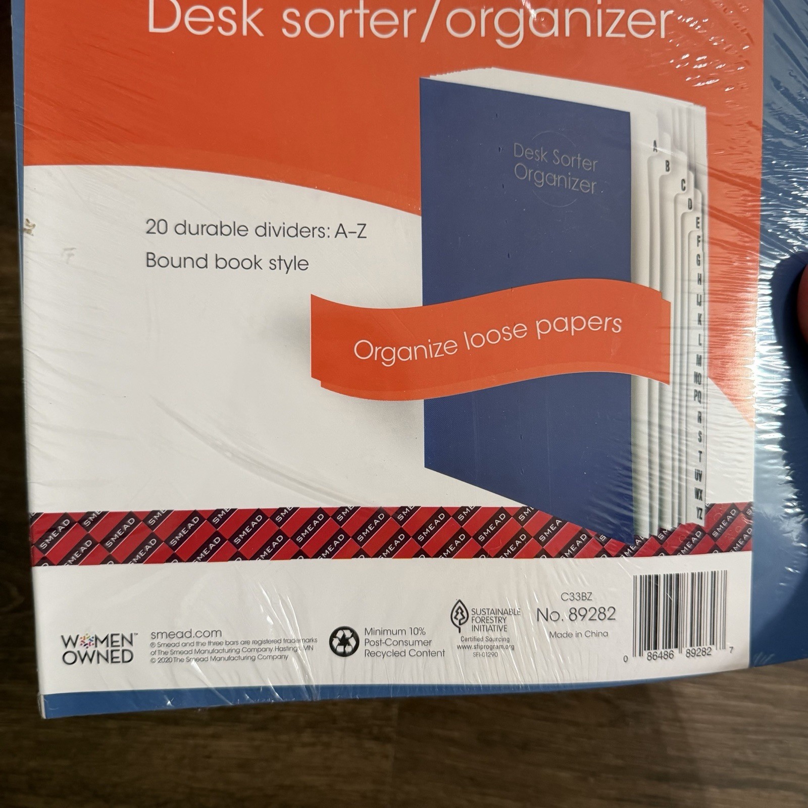 Smead A-Z Desk Sorter Organizer Bound Book Style 20 Dividers Sealed 89282