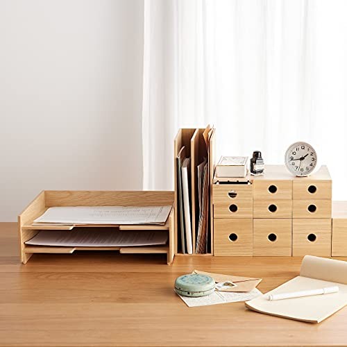 Wooden document tray A4, 2 levels 82603347