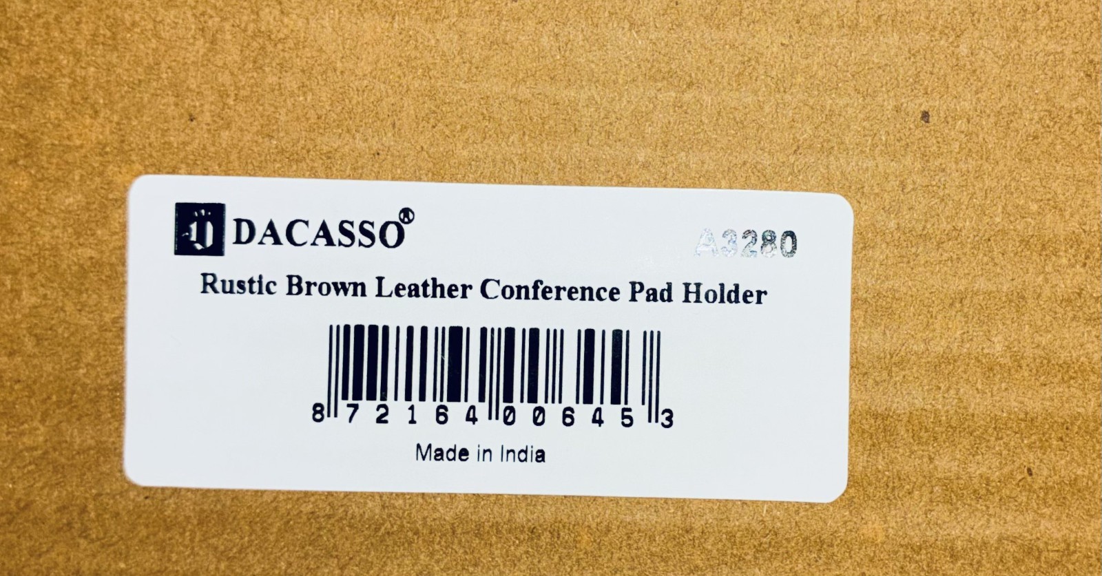 Dacasso Conference Pad Holder, Rustic Brown, to Store pads and coasters 17″ x 14