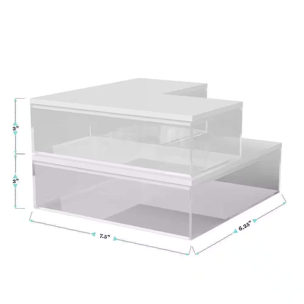 Clear Desk Organizer Set of 3 – 1 Small/1 Medium/1 Large