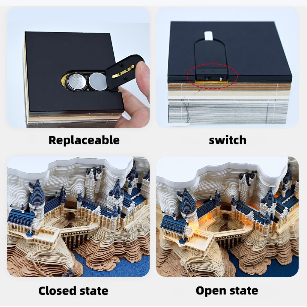 3D Calendar 2026, Pen Holder Tree House, Detachable DIY castle