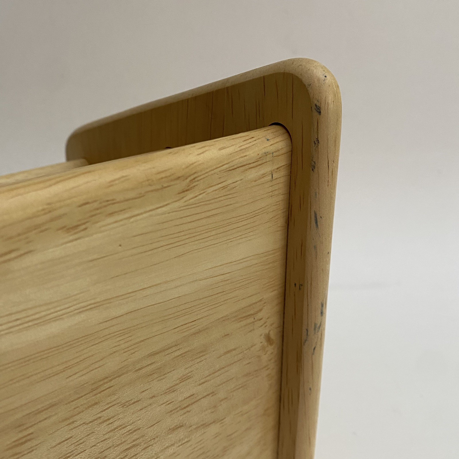 Vintage Wooden Desk Organizer Mail Sorter Letter CD Holder Natural wood Finish