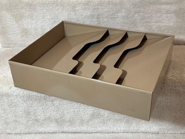 Vintage Buddy Products 3 Tier Slot Metal File Letter Tray Desk / Wall Organizer