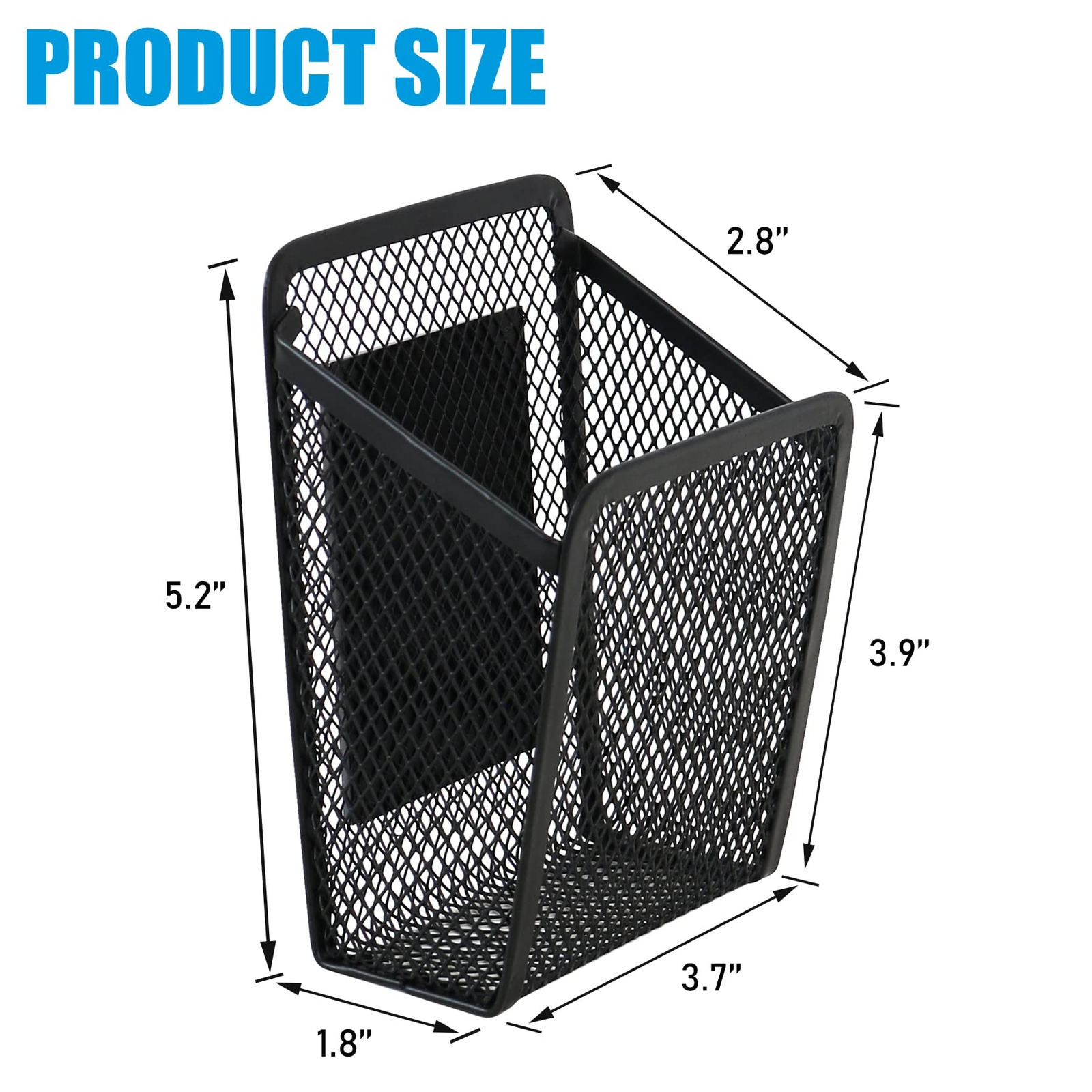 Stainless Steel Magnetic Mesh Pencil Holder Utensil Basket Storage for Kitchen